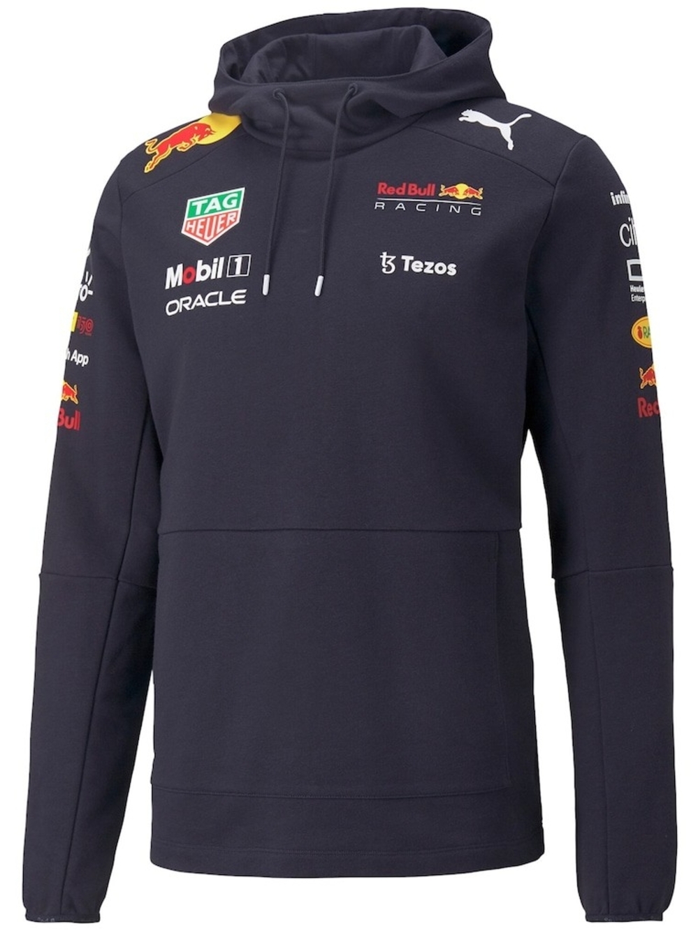 Puma Oracle Red Bull Racing 2022 Team Men's Navy Logo Hoodie Size Medium